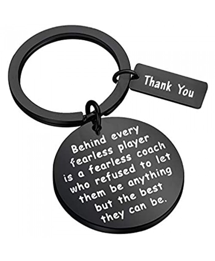 AKTAP Coach Gifts Coach Keychain Behind Every Fearless Player is A Fearless Coach Thank You Gift for Coach Coach Jewelry