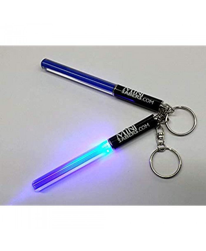 BLUE Mini Light Saber Keyring Party Clubs Light Sticks LED dance Jedi parties V. Cool RED GREEN Or PINK (BLUE) …
