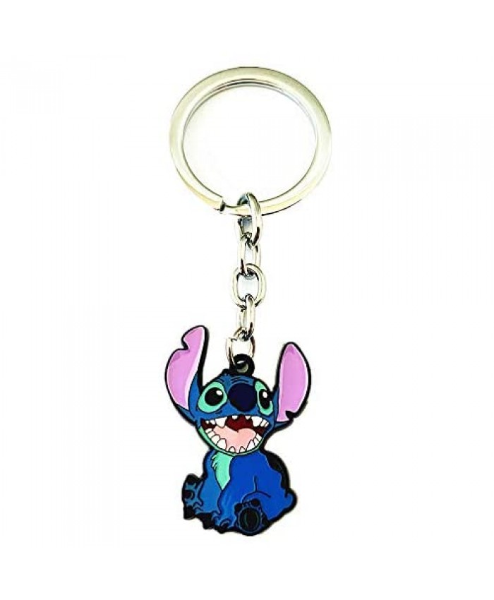 Community of Fandoms Anime Cosplay Jewelry Cartoons Metal Ohana Stitch Keychains Gifts for Men Woman