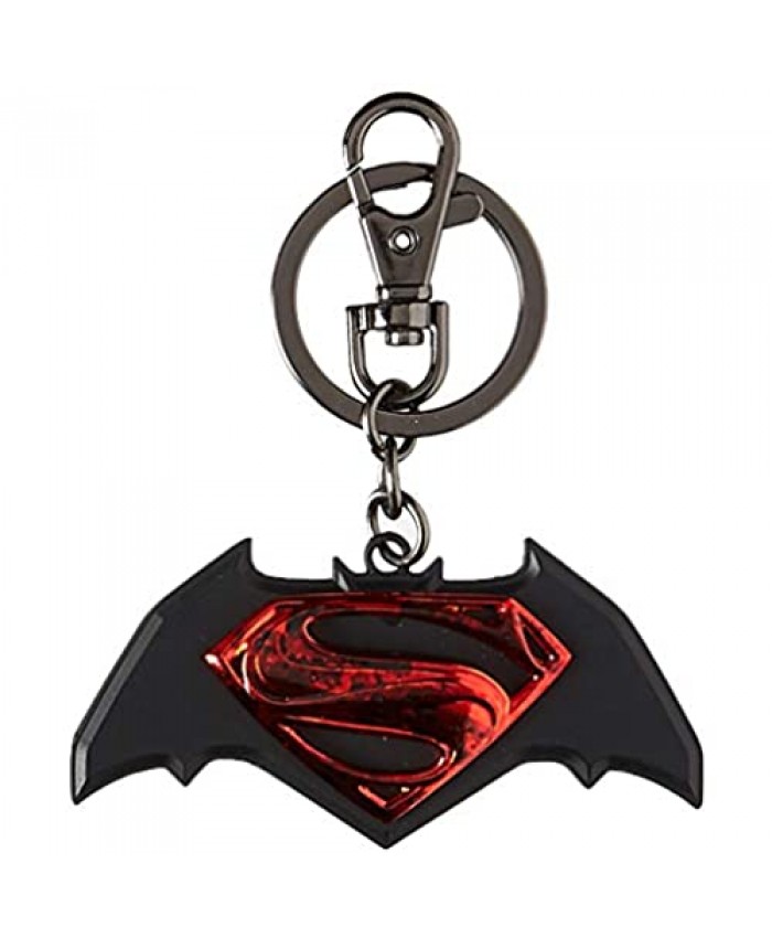 DC Superman v Batman Dawn of Justice Limited Edition Black Pewter Keyring Key Ring Multi Color
