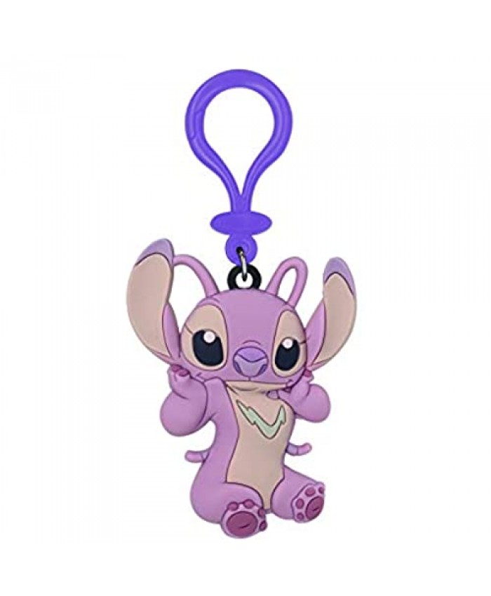 Disney Lilo & Stitch - Angel Soft Touch PVC Bag Clip Multi-colored 3"