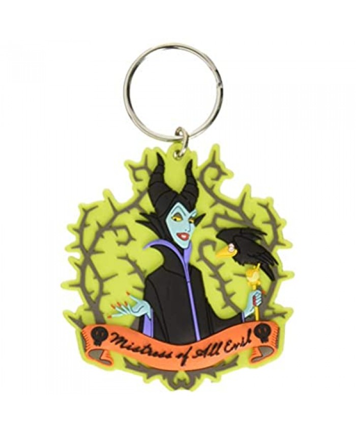 Disney Villains Maleficent Soft Touch PVC Keychain Key Ring One Size Multi Color