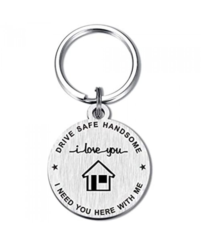 Drive Safe Keychain I Need You Here With Me For Men Him Husband Boyfriend Son Dad Father's Day Christmas Birthday Gifts