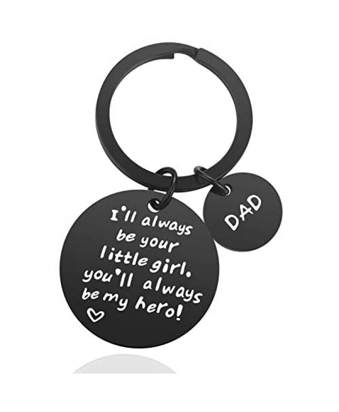 Father's Day Gift - Dad Gift from Daughter for Birthday Stainless Steel Keychain
