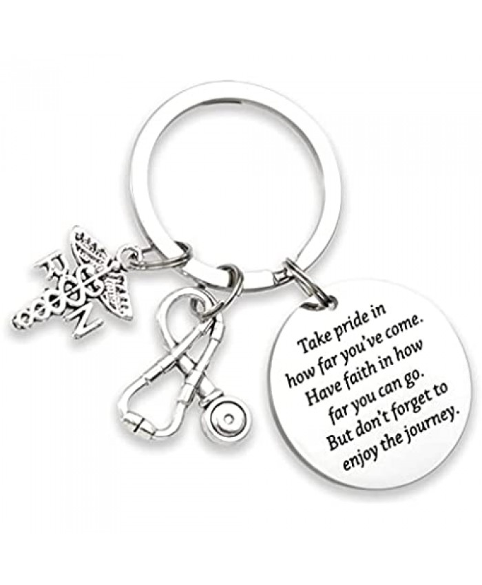 Hutimy Registered Nurse Gifts Keychain for Women Men a RN Jewelry for Nurses Best Gift for New Nurses Nursing RN Charms Key Chain rn Keychains