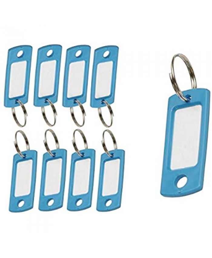 Lucky Line Flexible Colored Plastic Key Tag with 3/4" Split Ring in Blue 50 Key Tags (16930)