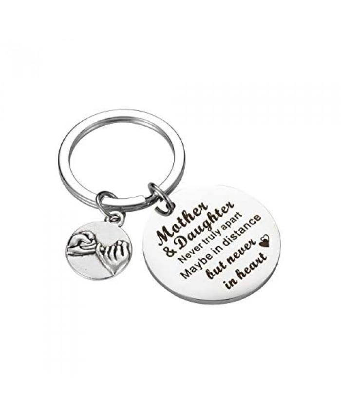 Mom Daughter Gifts Mother Daughter Distance Keychain Mother and Daughter Never Truly Apart Mothers Day Gift