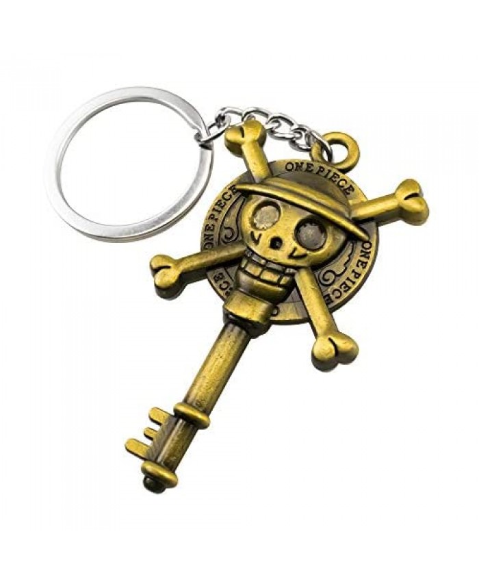 One Piece Keychain-Anime Skull Merchandise 1 Set Ally Coppery Key Accessories Cosplay Gift for Boys