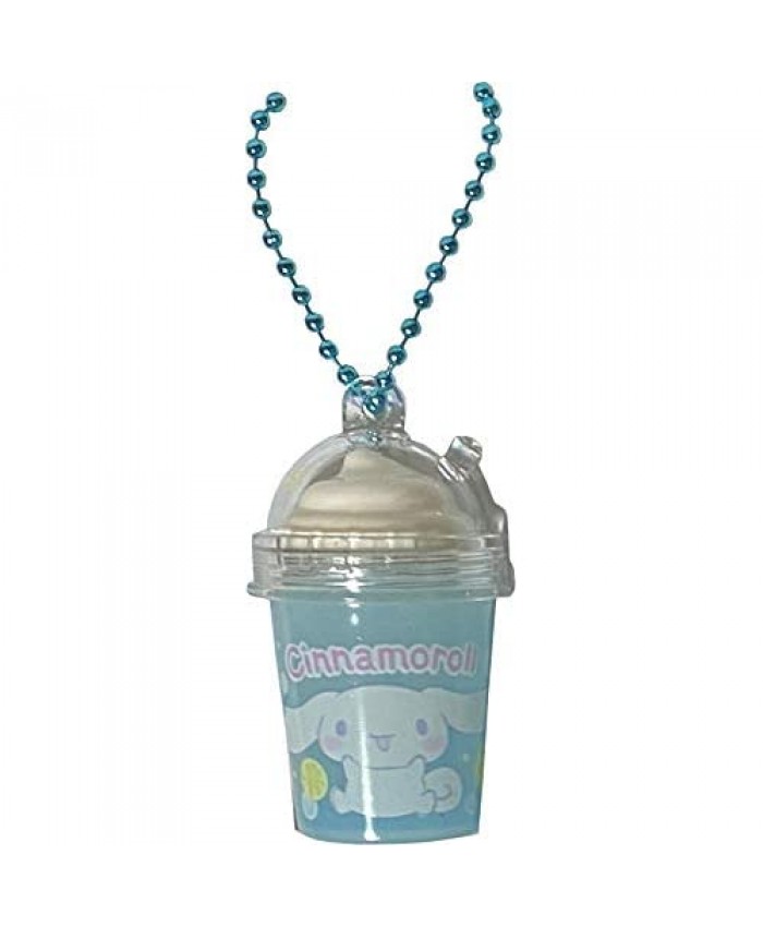 Sanrio Cinnamoroll Accessory case Key Chains Key Ring Holder Ball chain with Mascot Frappe (White soda)