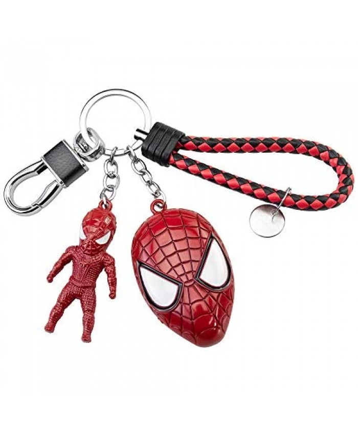 Spiderma_n Keychain-Marve_l Toys Red Alloy Key Chain 1 Set Gifts for Men Boys