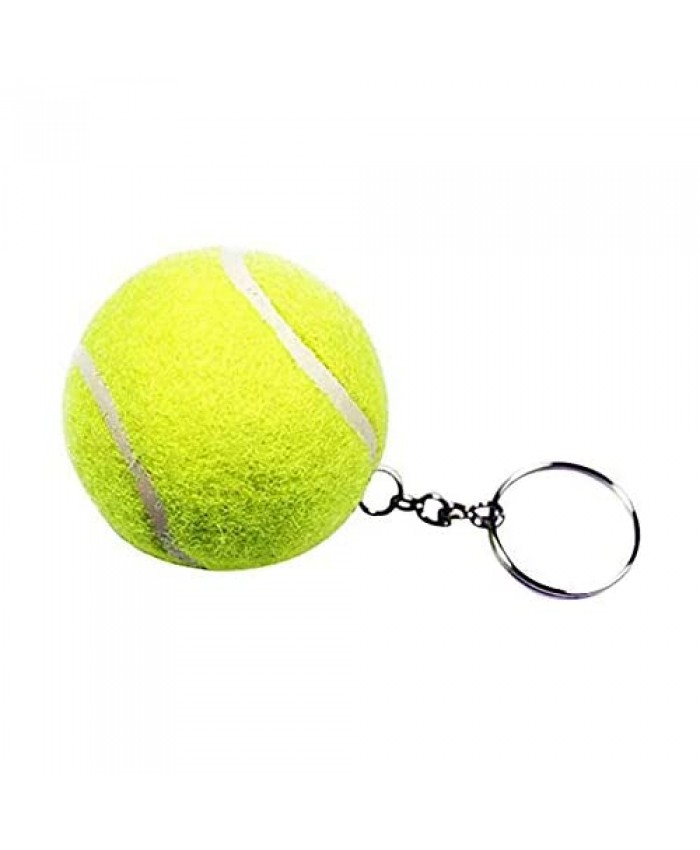 Tennis Ball Keychains，3D Tennis Ball Car Keyring Gift Sport Style Metal Backpack Pendant