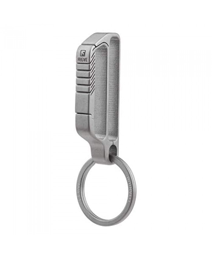 TISUR Belt Keychain Titanium Belt Loop Key Holder with Detachable Keyring for Men and Women (BK4)