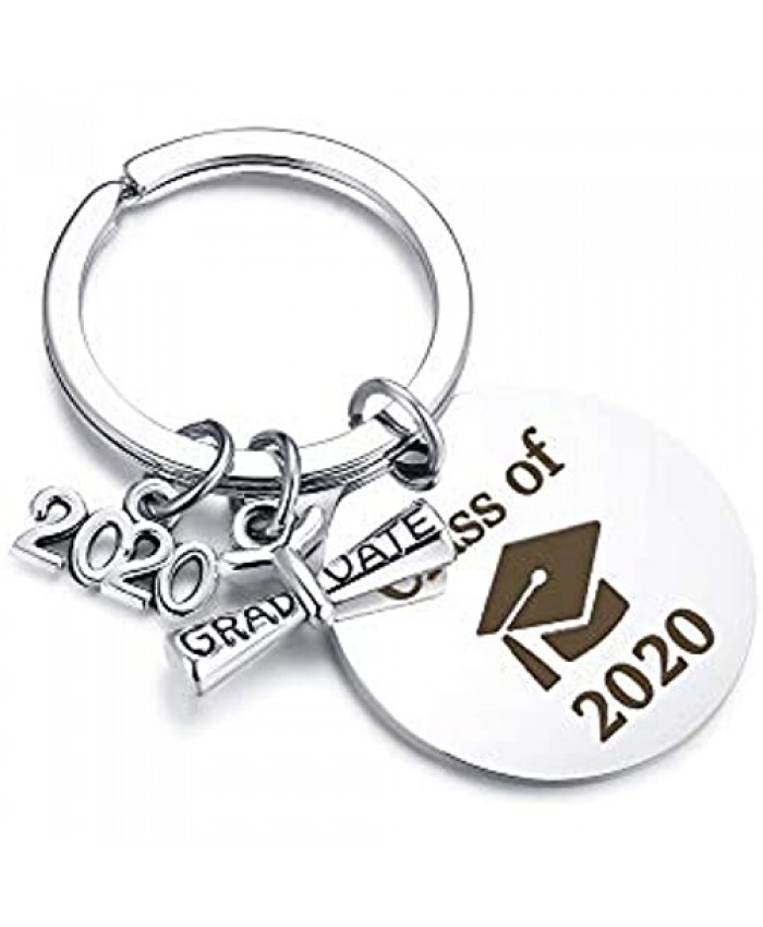 XUANPAI Personalized Custom Keychain Class of 2020 College Sorority Graduation Gift for Friendship Boy Girl