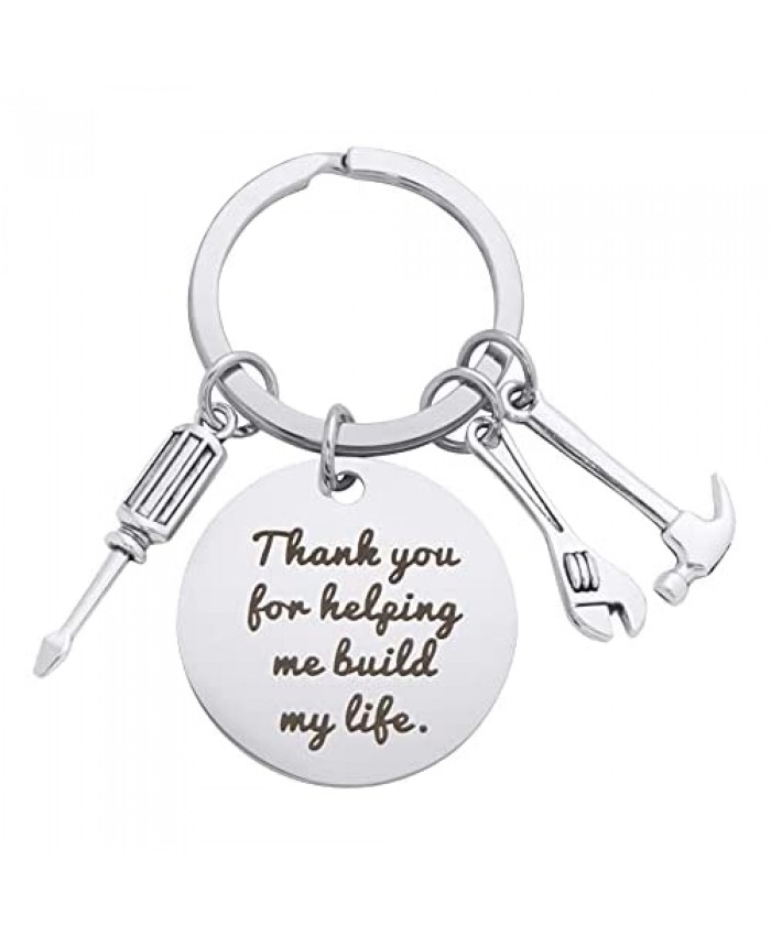 yinhua Fathers Day Keychain Fathers Day Ideas for Dad Fathers Day Ideas for Dad from Kids Ideas for Fathers Day Christmas Thank You for Helping Me Build My Life(Large)