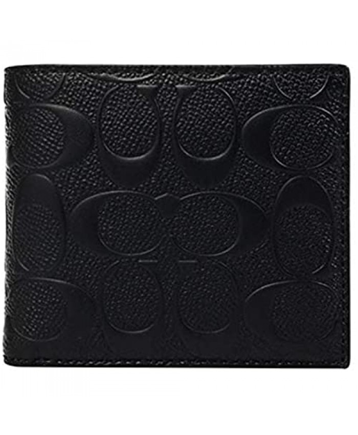 CoаchMen's black leather wallet three in one wallet