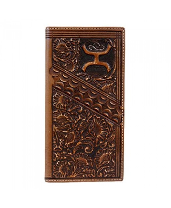 Hooey Chestnut Brown Scalloped Floral Rodeo Wallet (1700137W1BR)
