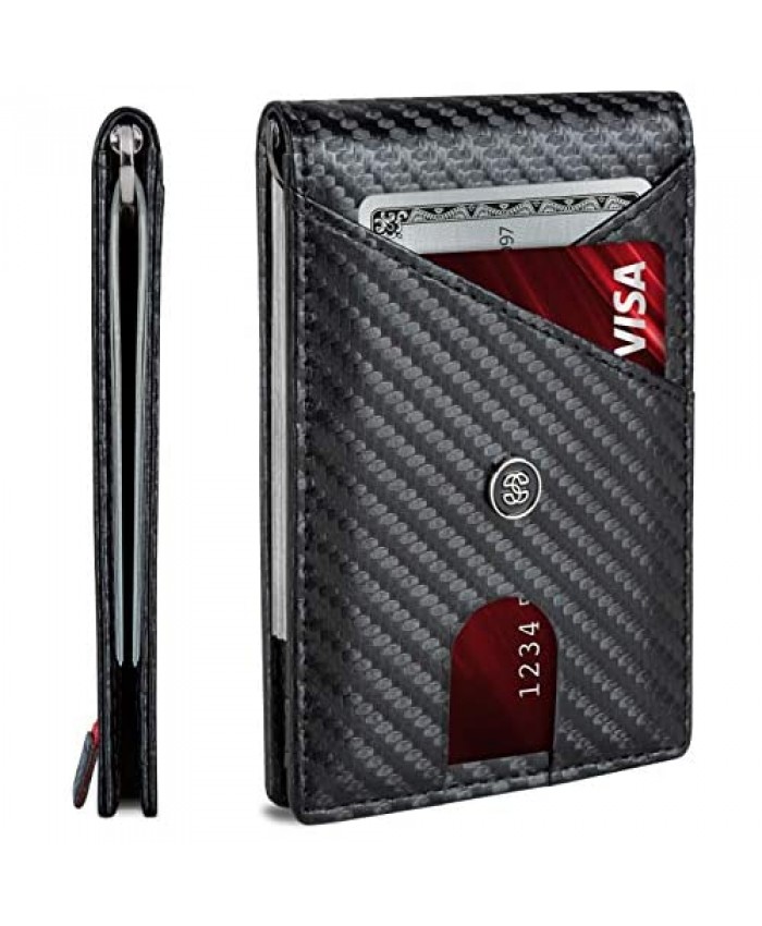 SUAVELL Slim Wallets for Men. RFID Money Clip Wallet Slim Wallet Thin Front Pocket Credit Card Wallet Minimalist Bifold