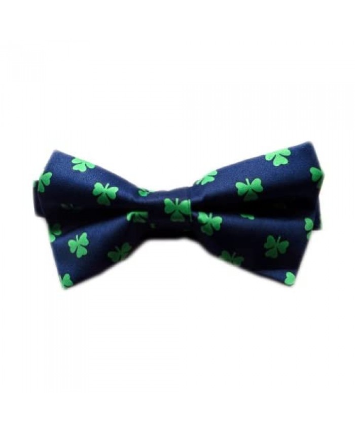 Danggi Man Men's St Patrick's Green Shamrock Bowtie Bow Tie - Blue - One Size