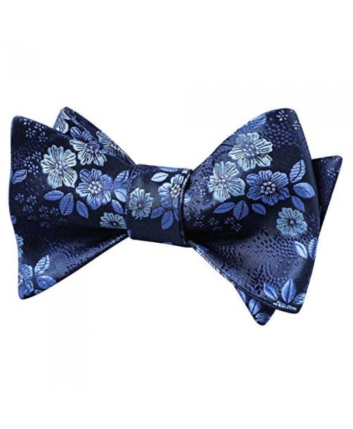 HISDERN Men's Self Tie Bow Tie Classic Woven Silk Bowtie for Tuxedo & Wedding