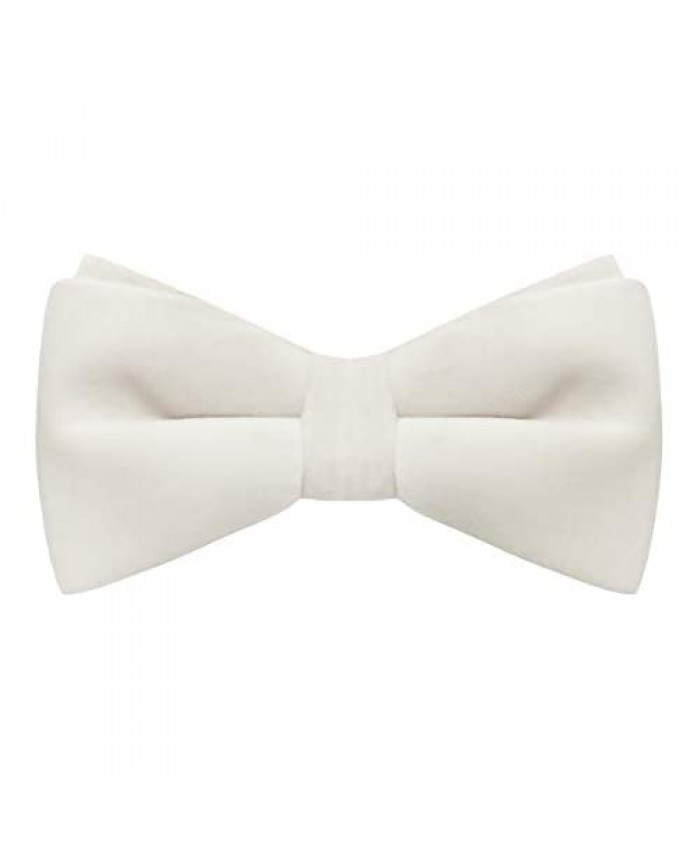 Luxury Ivory Velvet Bow Tie