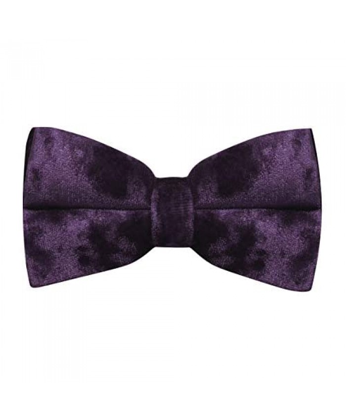 Luxury Purple Crushed Velvet Bow Tie