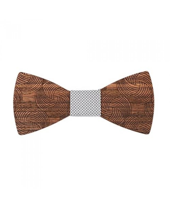 Mr Van Wooden Mens Bow Ties Natural Walnut Wood Handcrafted Wooden Adjustable Bowties for Tuxedo Wedding Party