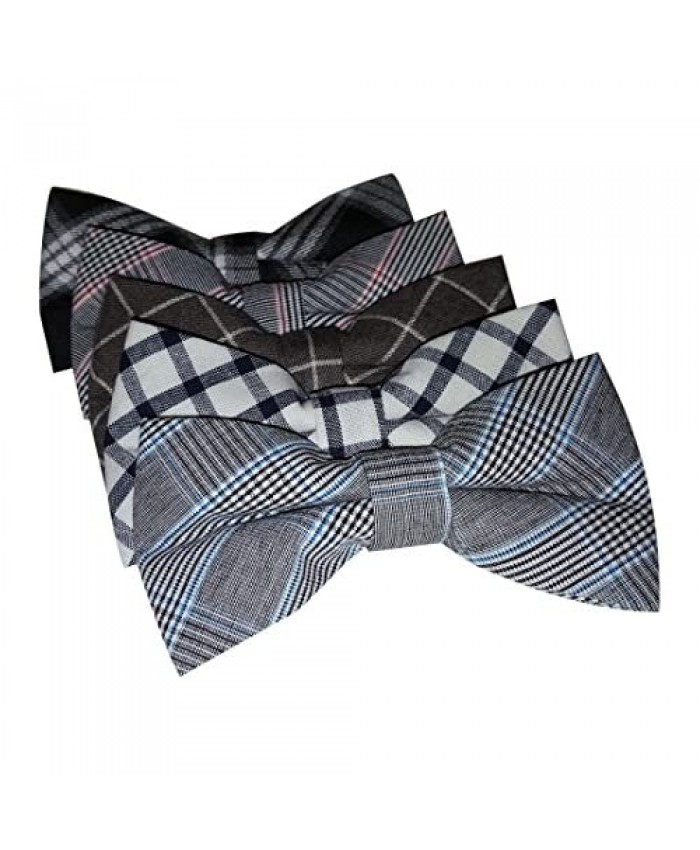 Ravenhill Premium Mens Pre-tied Assorted Pattern Adjustable Neck Tie Bowties 5-pack