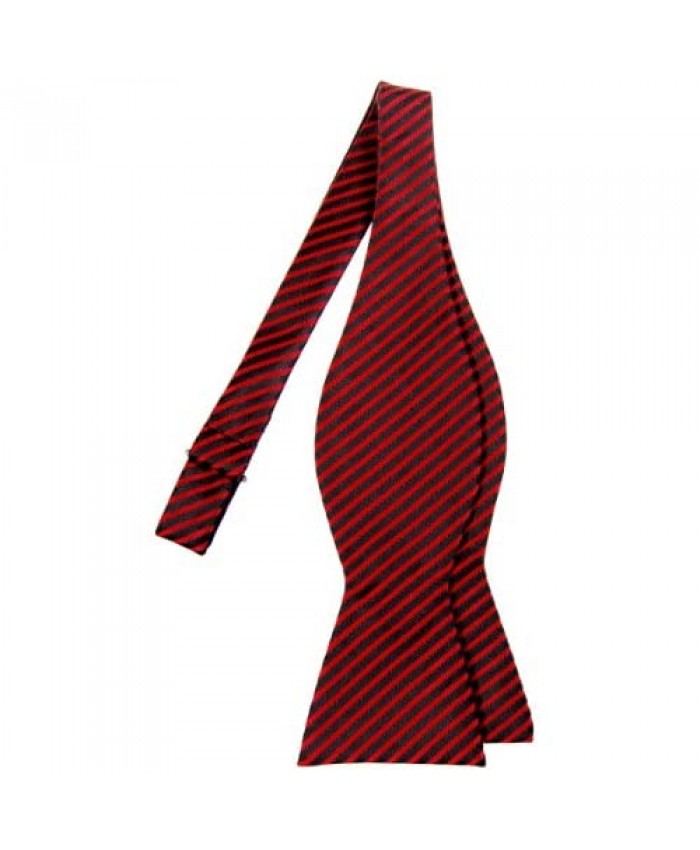 Retreez Modern Stripe Woven Microfiber Self Tie Bow Tie