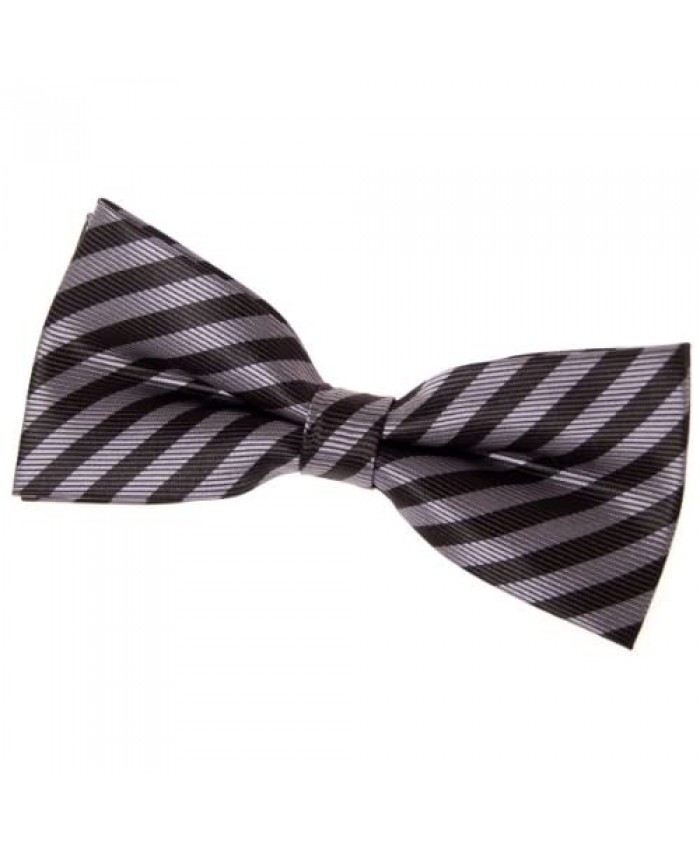 Retreez Striped Woven Pre-tied Bow Tie (4.5)