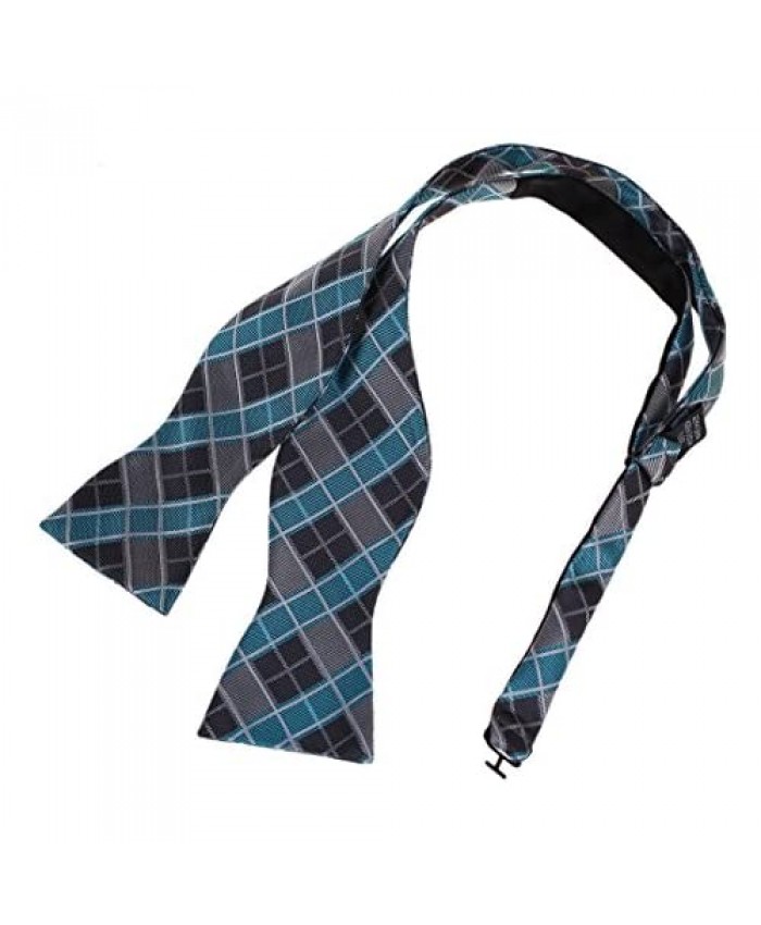 Self Bowtie Dan Smith Men's Fashion Checkers Microfiber Hand-model Bow Tie