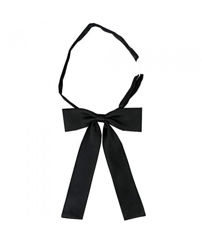 SYAYA Ladies necktie womens girl Party Adjustable Pre-tied Bow Tie Solid Color Bowties for Women Ties WLJ08