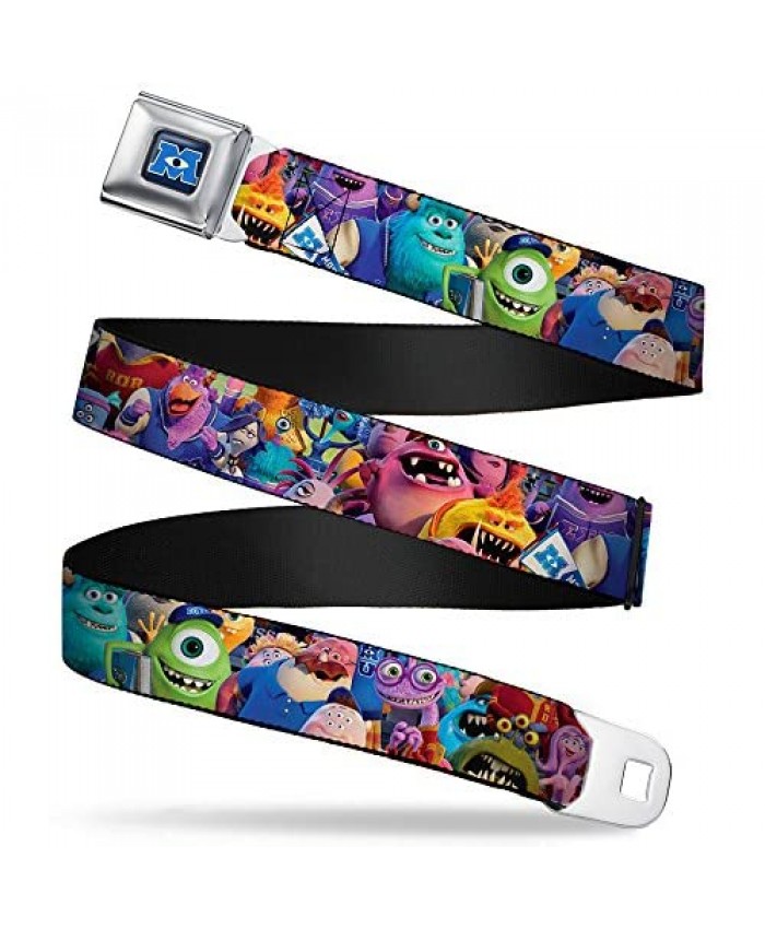 Buckle-Down Seatbelt Belt - Monsters University Monsters Stacked - 1.0" Wide - 20-36 Inches in Length