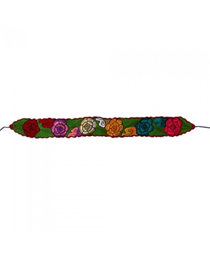 Floral Mexican Belt Authentic Handmade Embroidered Belt - Boho Style Floral Belt Cinto Mexicano Faja Flores de Colores