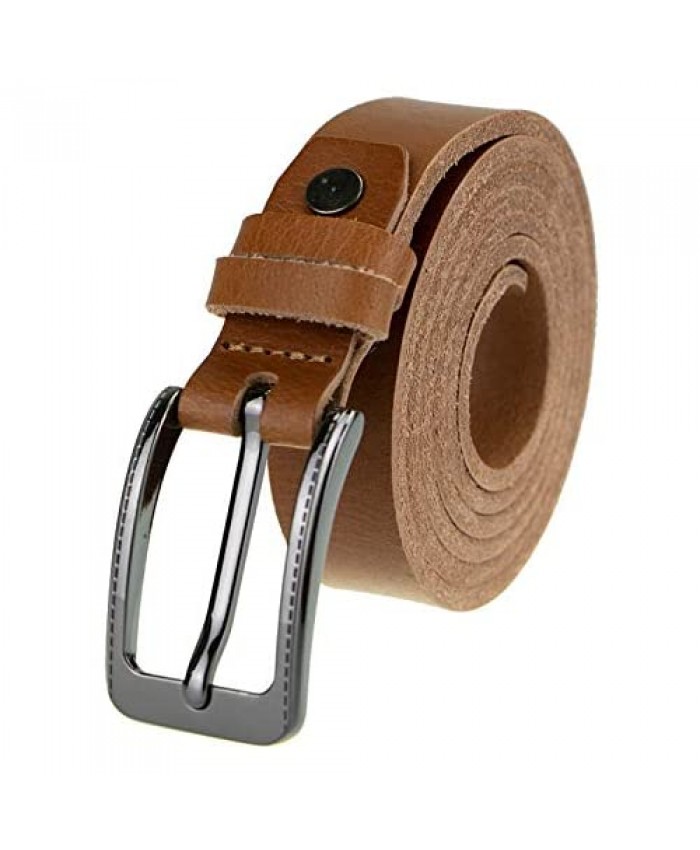 Louis Montini Women's Belts Cowhide Leather Belt Fashion Pants Belt Ladies Leather Belts with Alloy Buckle Belt width 1 inch
