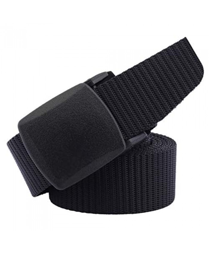 moonsix Nylon Belts for Women Men 1.2" Width Tactical Military Style Outdoor Belt Plastic Buckle