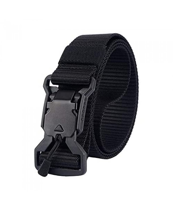 YIANO Quick Release Nylon Belt Tactical Lightweight Work Webbing Belts for Men with Magnetic Buckle 1.26 inch