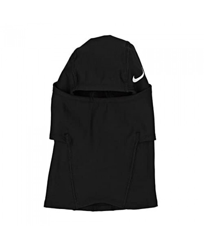 Nike Pro Hyperwarm Hood One Size Fits Most Adult (Black/White)