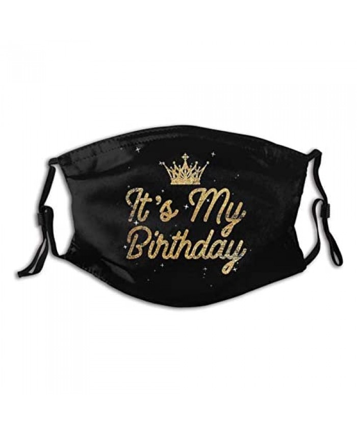 Today is My Birthday Printed Face Mask Decorative with 2 Filters for Men and Women Balaclava Bandana Cloth