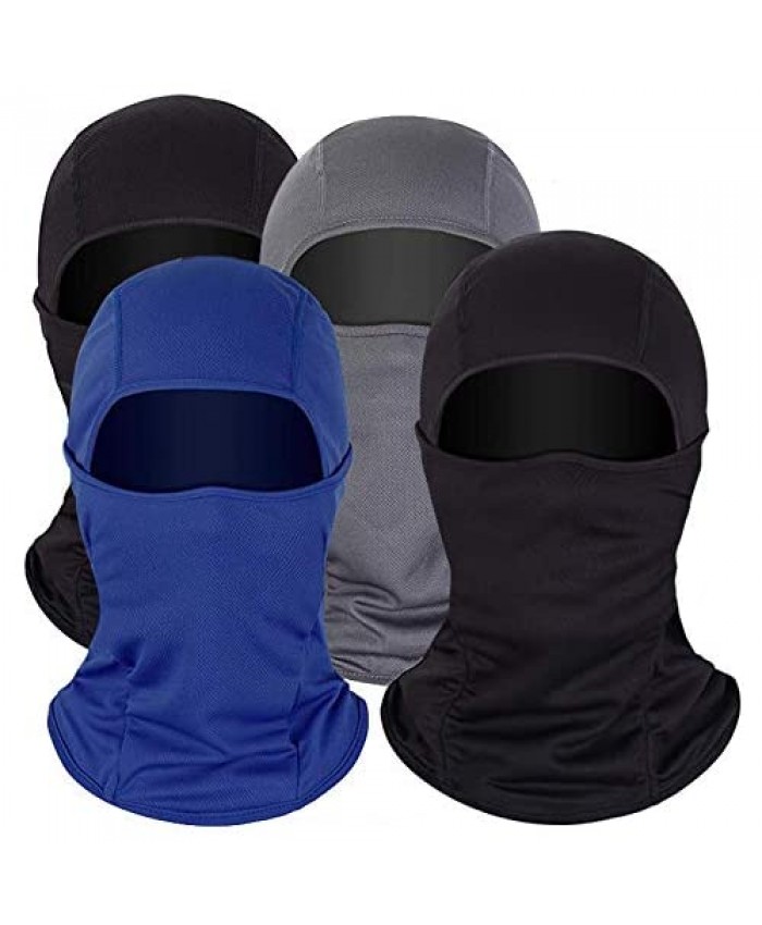 Valleycomfy 4PCS Balcalava Face Mask Men Women Summer UV Protection Hood Wind-Resistant Ski Sun Hood Tactical Masks
