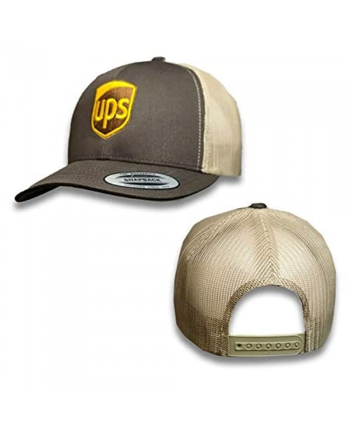 BestSyracuse UPS Embroidered Mesh Snapback Yupoong Adjustable Trucker Brown Hat Snapback