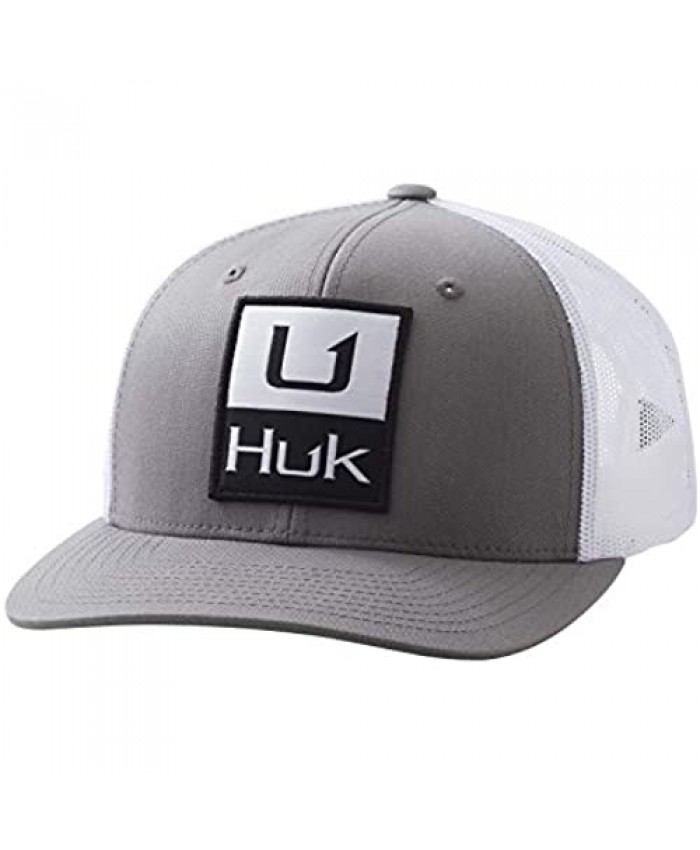 HUK Men's Huk'd Up Low Profile Anti-Glare Fishing Hat Sharkskin 1 1