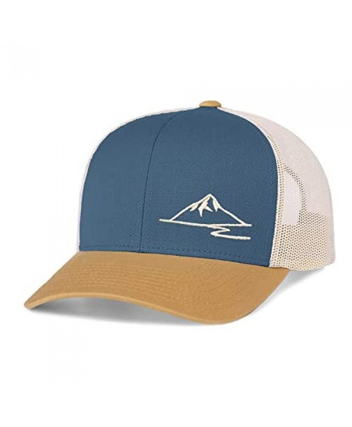Low Key Caps | Trucker Snapback Baseball Hat - Mountain