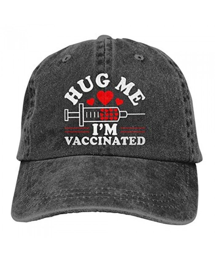 Splash Brothers Customized Hug Me I'm Vaccinated Hat Adjustable Valentine's Day Baseball Cap for Women Men