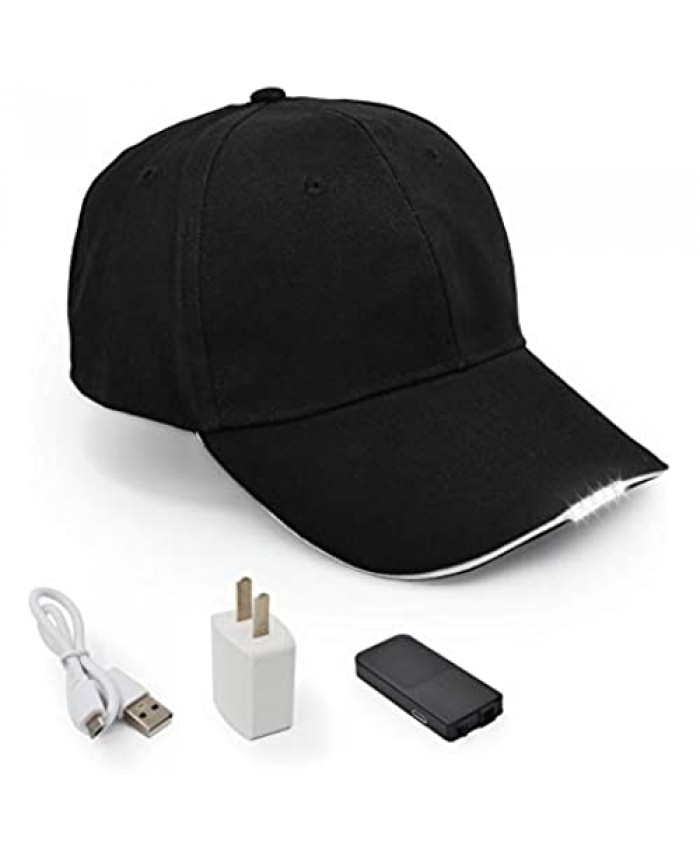 UltraKey Hands Free LED Baseball Cap Hat for Outdoor Jogging Hip Hop Party Holiday