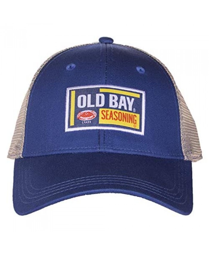 Old Bay Seafood Seasoning Licensed Woven Label Adjustable Baseball Hat Cap