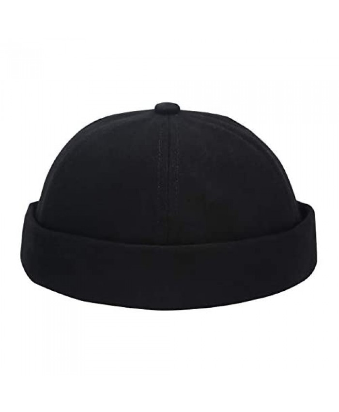 Umeepar Unisex Cotton Docker Hat Cap Cuffed Beanie Hat Harbour Sailor Summer Hat for Men Women