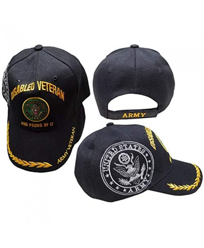 US Army Disabled Army Veteran Baseball Cap Proud Of It Embroidered Hat USA