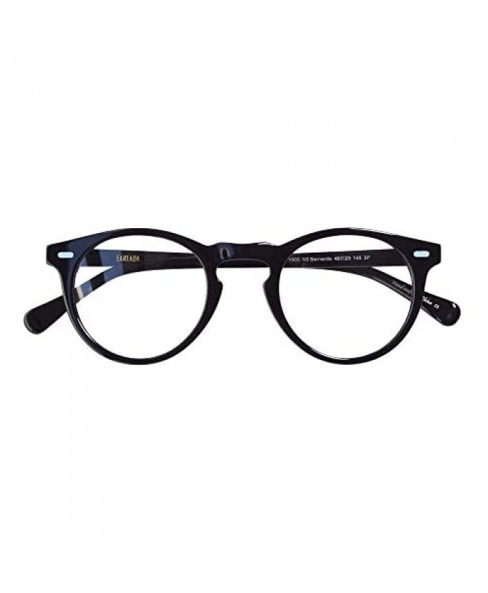Eareada Vintage Round Glasses Clear Lens Thick Round Rim Acetate Eyeglasses For Men…