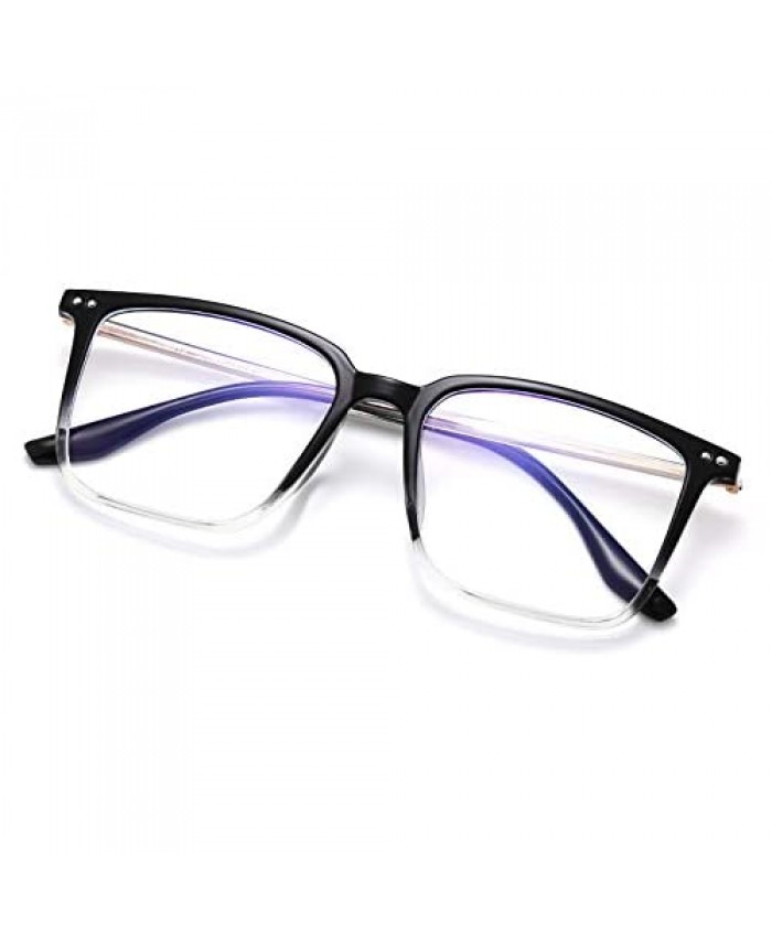 FEIVSN Blue Light Blocking Glasses For Women Men Computer Screen Long Work Prescription Eyeglasses Frame