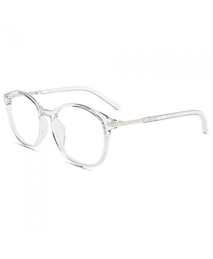Firmoo Blue Light Blocking Glasses Anti Headache Anti Eyestrain Cut UV400 Vintage Computer Eyeglasses for Women and Men